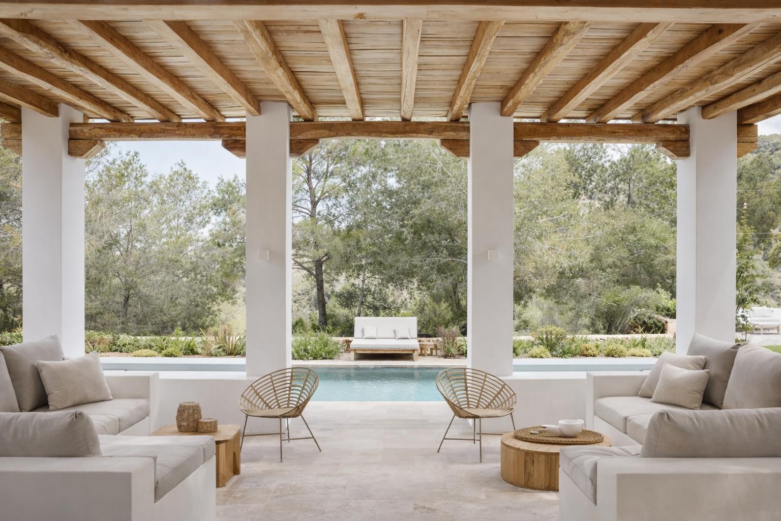 Terraza con piscina - Lorai Interior